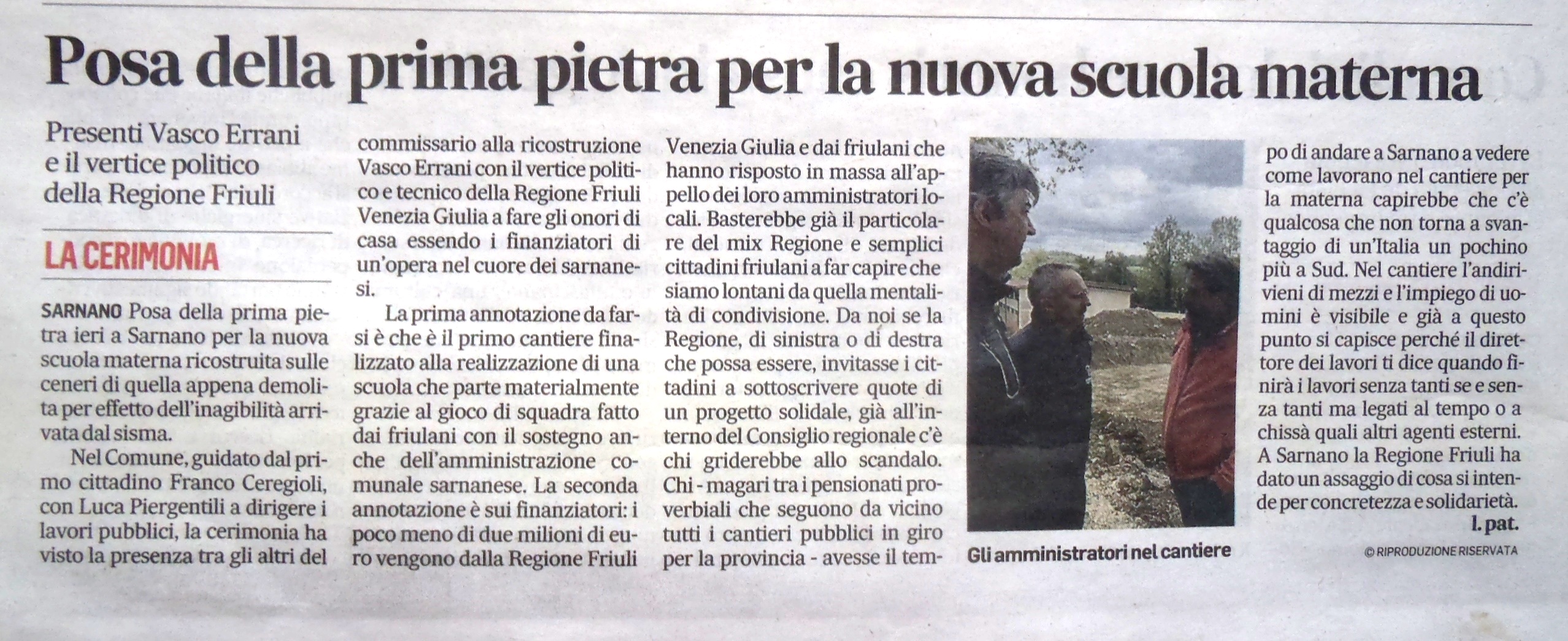 Corriere Adriaco dd. 09/05/2017 #fvgxsarnano