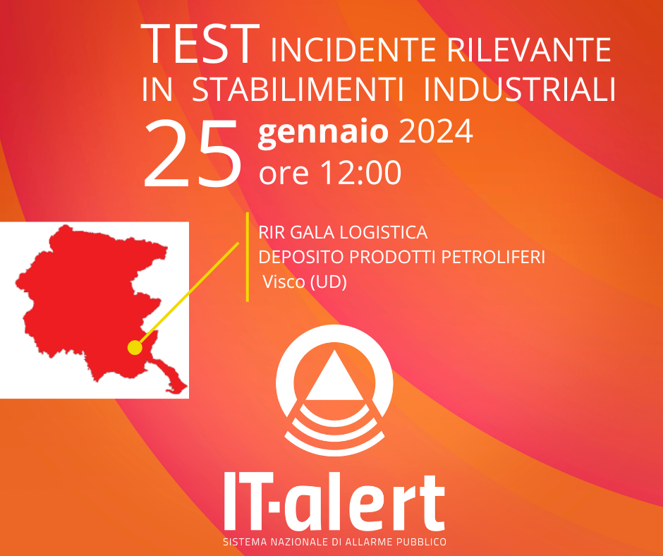 IT-ALERT: TEST incidente rilevante stabilimenti industriali