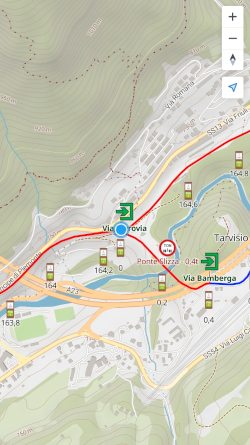Screen Mappa Smartphone Localizzazione Attiva