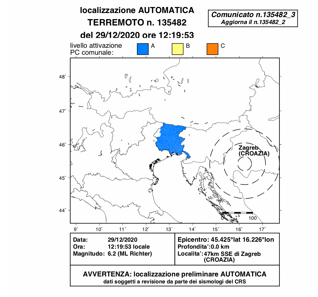 TERREMOTO CROAZIA