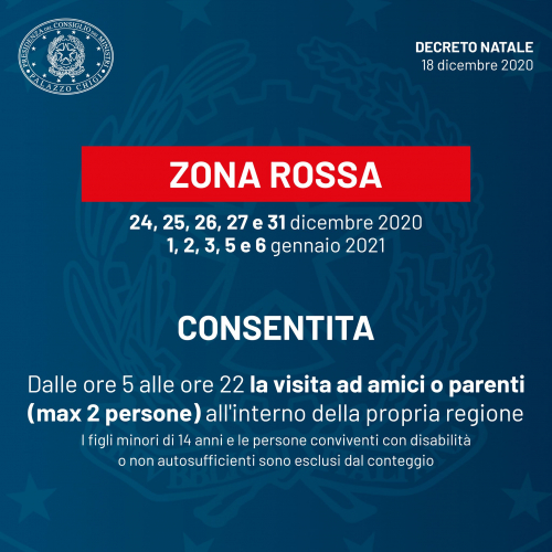 ZONA ROSSA SPOSTAMENTI CONSENTITI