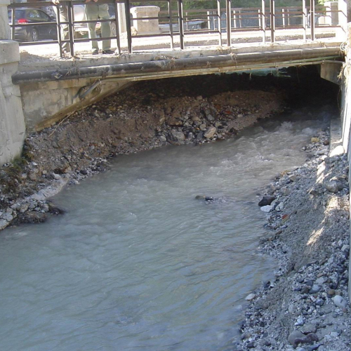 Ponte sul fiume Fella presso Camporosso prima dei lavori / 348