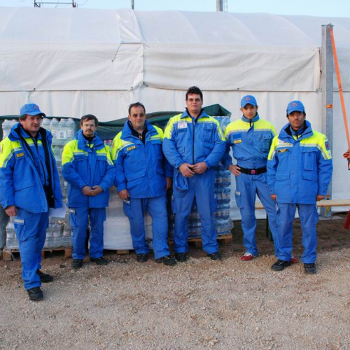Partenza dall'Aquila primo contingente volontari 5 / 37789