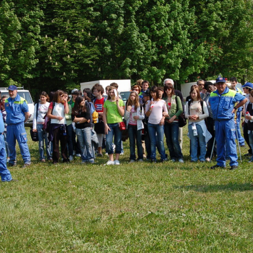 Ruda foto 36: gli alunni delle terze medie delle scuole di Perteole ed Aiello / 10610