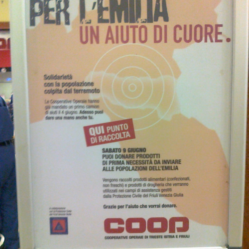 Raccolta di generi alimentari per le popolazioni colpite dal sisma n. 9 / 83029