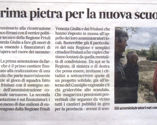 Corriere Adriaco dd. 09/05/2017 #fvgxsarnano